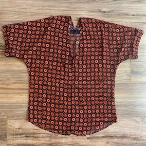 FREE W PURCHASE Short Sleeve Silky Blouse S